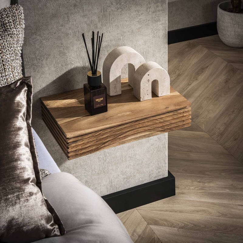 Table De Chevet Bois Clair Vue Dessus