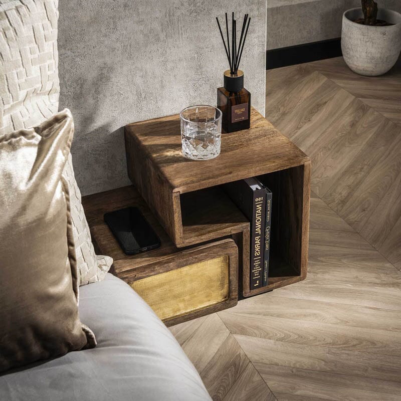 Table De Chevet Design Bois Au Sol