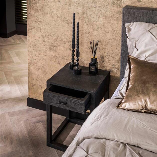 Table De Chevet Vintage 1 Tiroir Ouvert