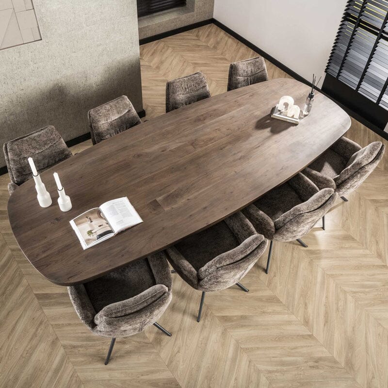 Table à Manger Acacia Design Vue Dessus