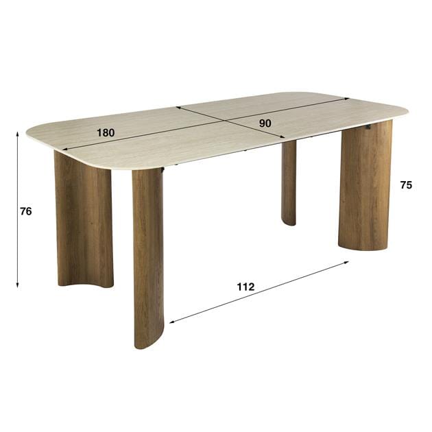 Table à Manger Ceramique 180cm Dimensions
