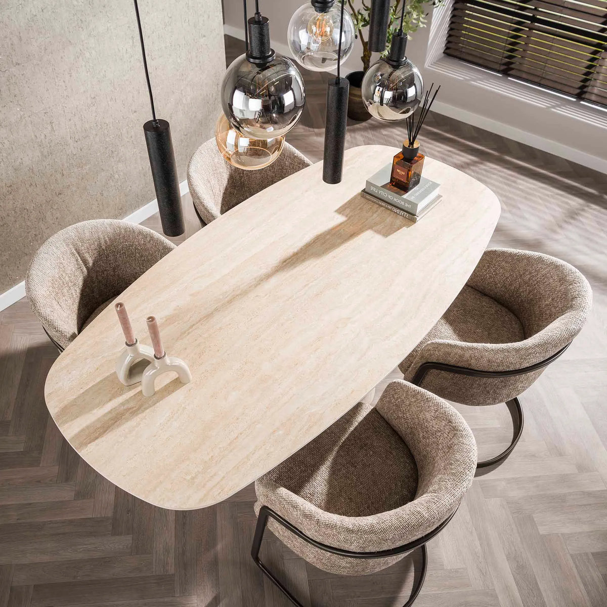 Table à Manger en Céramique Vue Dessus