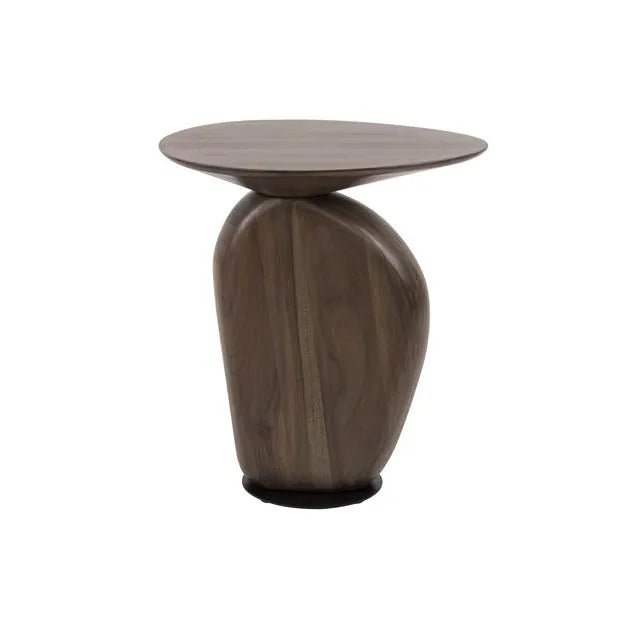 Table d&#39;Appoint Bois Acacia Massif Fond Blanc