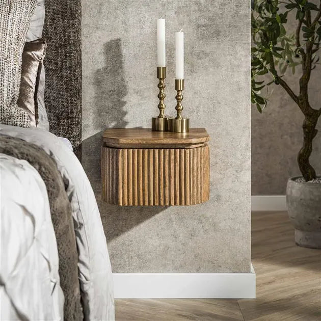 Table de Chevet Bois Suspendue