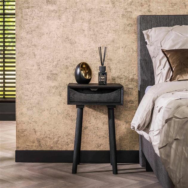 Table de chevet moderne avec tiroir en bois massif d&#39;acacia