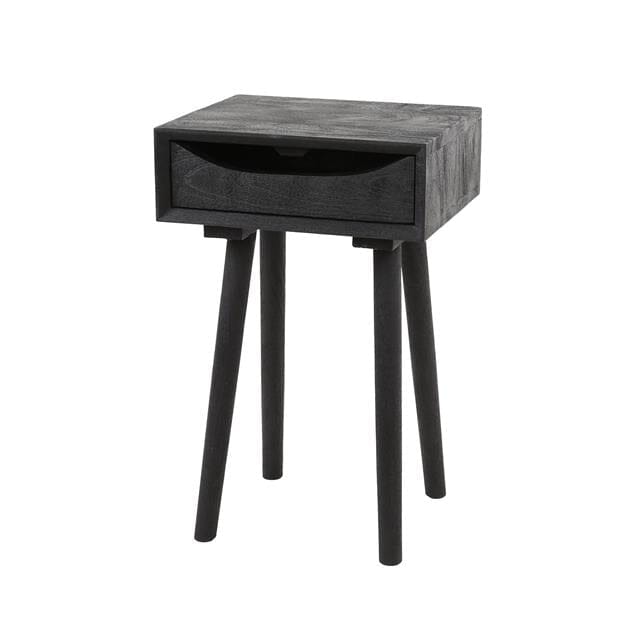Table de chevet compacte avec tiroir, design épuré en bois
