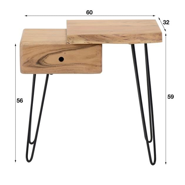 Table de Chevet Design Luxe Dimensions