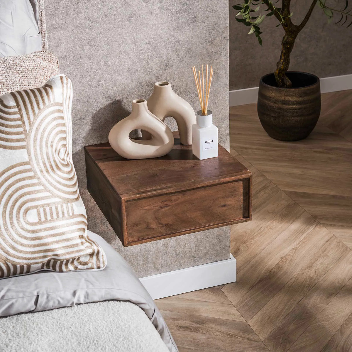 Table de Chevet Suspendue Bois