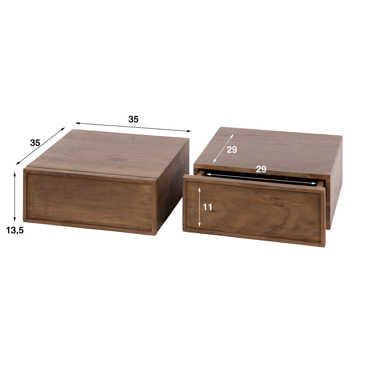 Table de Chevet Suspendue Bois Dimensions