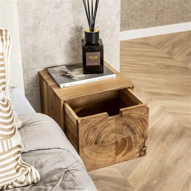 Table de Chevet Suspendue Tiroir Ouvert