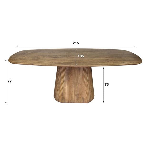 Table à manger 215cm Dimensions