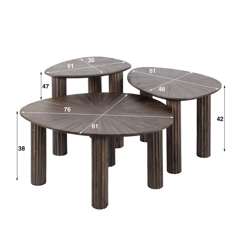 Tables Basses Triangle Dimensions
