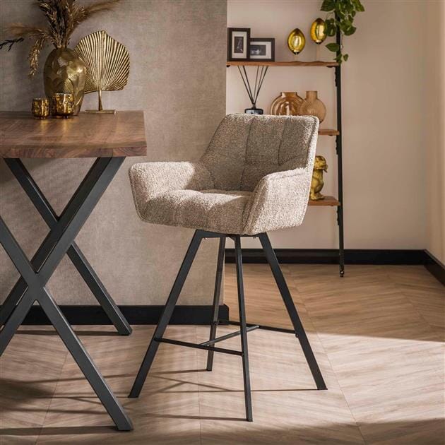 Tabouret De Bar Tissu Beige