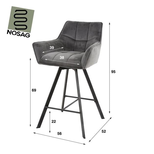 Tabouret De Bar Tissu Dimensions