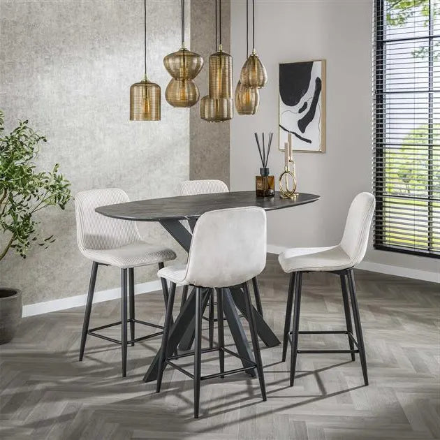 Tabouret de Bar Metal Blanc Ensemble