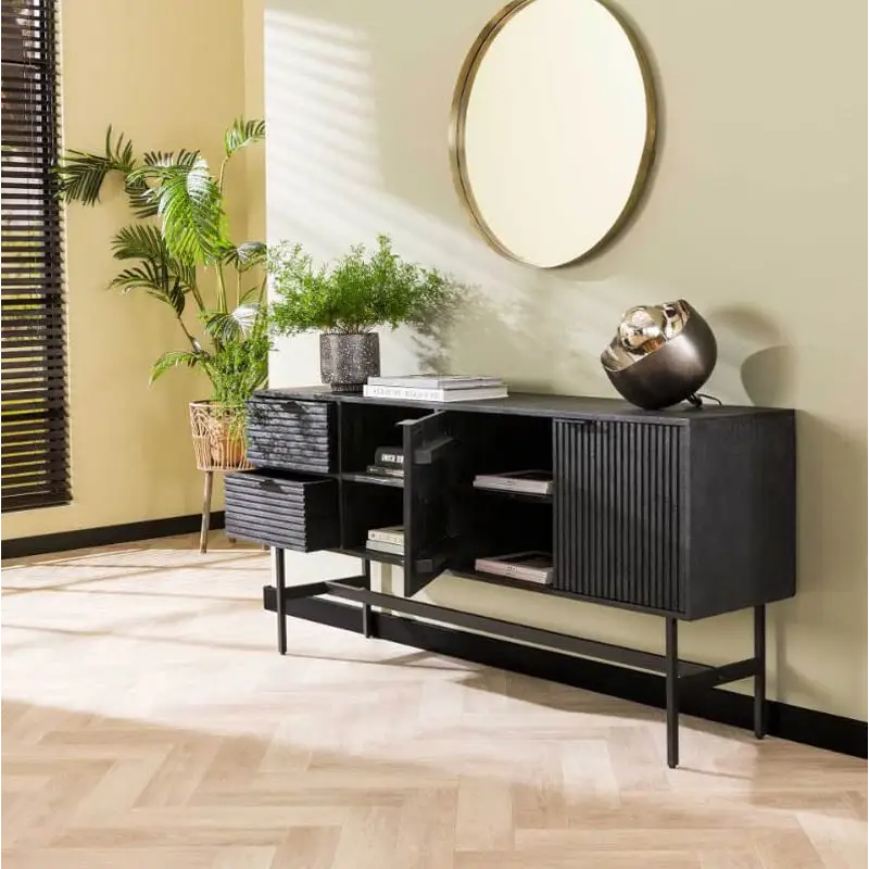 Buffet Noir Bois De manguier