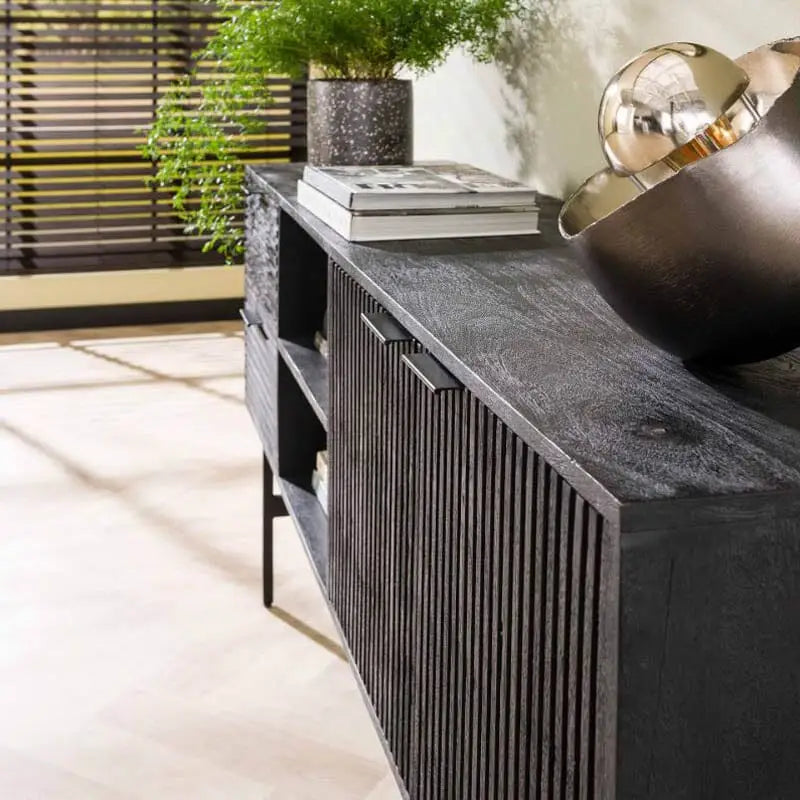 Buffet Noir Bois De manguier