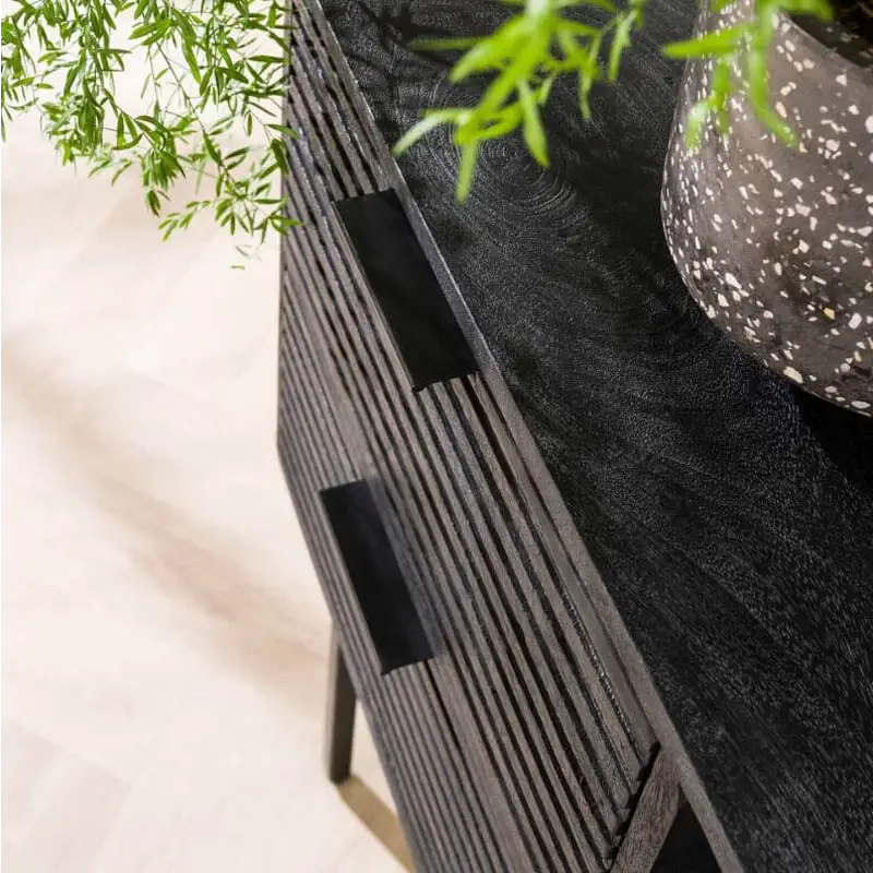 Buffet Noir Bois De manguier