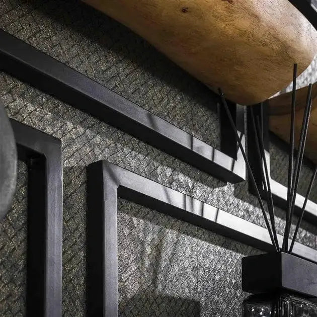 metal étagères murales en bois d&#39;acacia naturel 