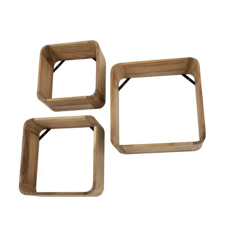 Étagère Murale Cube Bois d&#39;Acacia