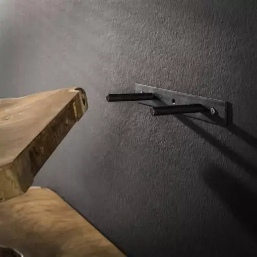 Étagère murale en teck fixations