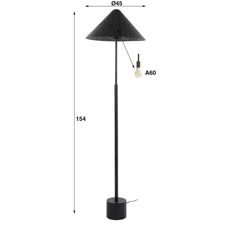  grand lampadaire en acier anthracite