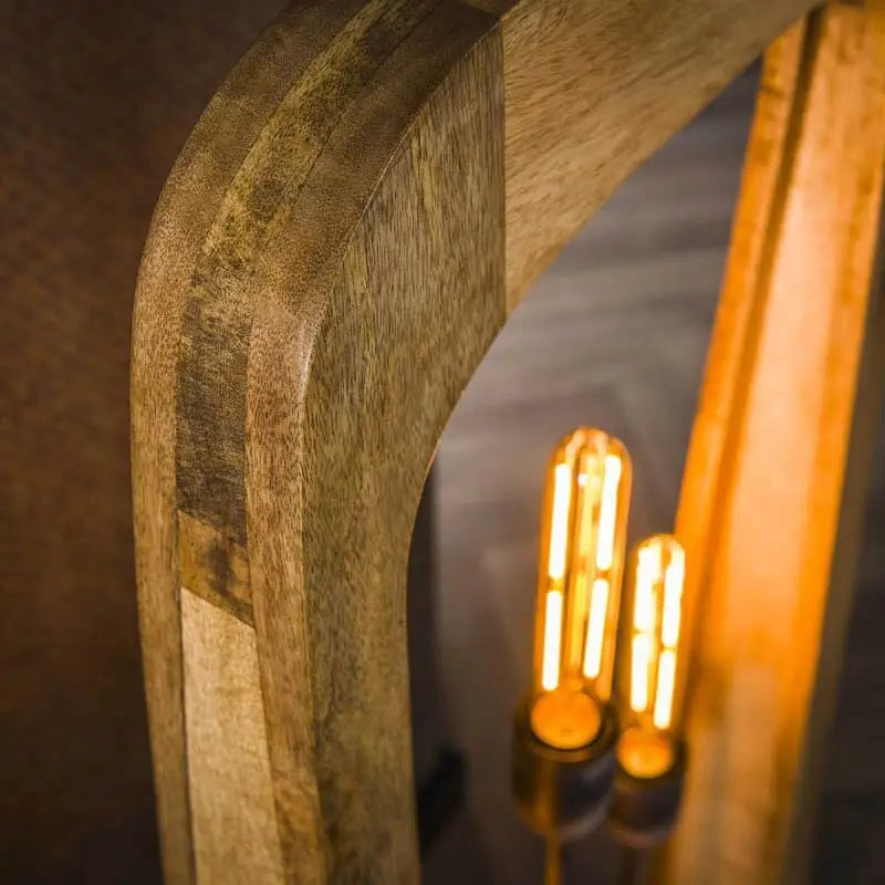 Lampadaire Salon Bois details