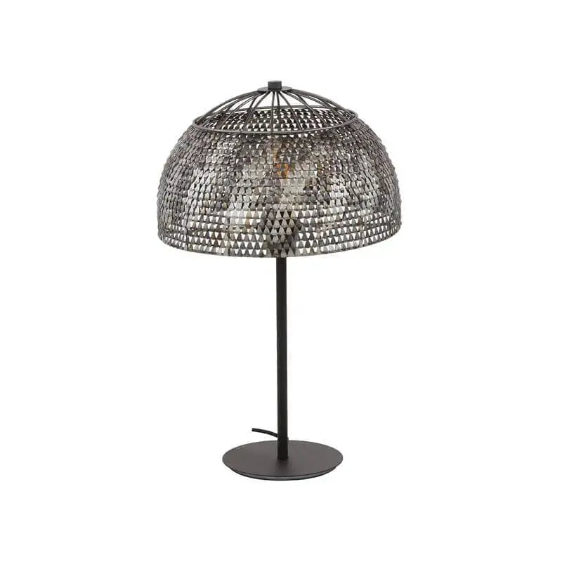 Lampe de table en métal vintage avec finition brûlée 