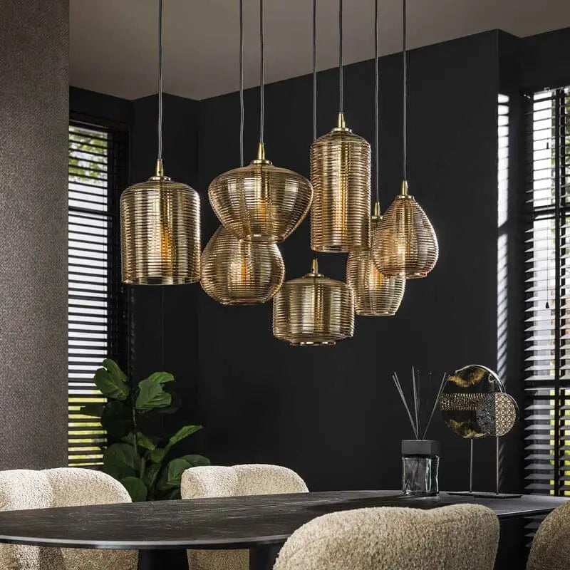 Luminaire Suspendu En Verre Non allume View