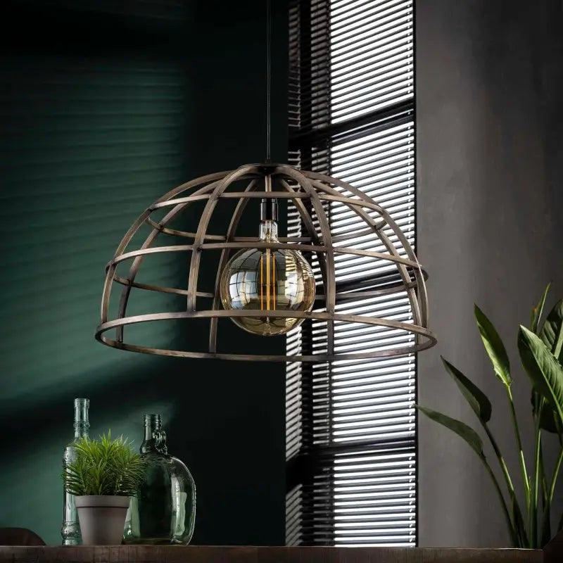  Suspension Industriel Métal Demi Cage 50 cm lyadesign 