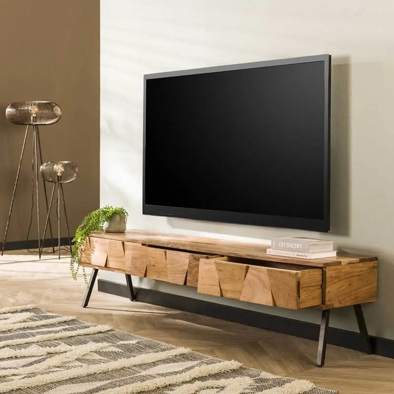 Meubel TV Bois Massif Acacia