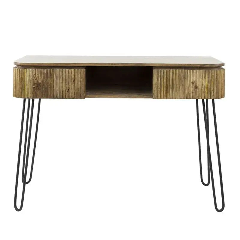 Meuble Coiffeuse en Manguier  Un Mélange de Style et de Fonctionnalité fond blanc