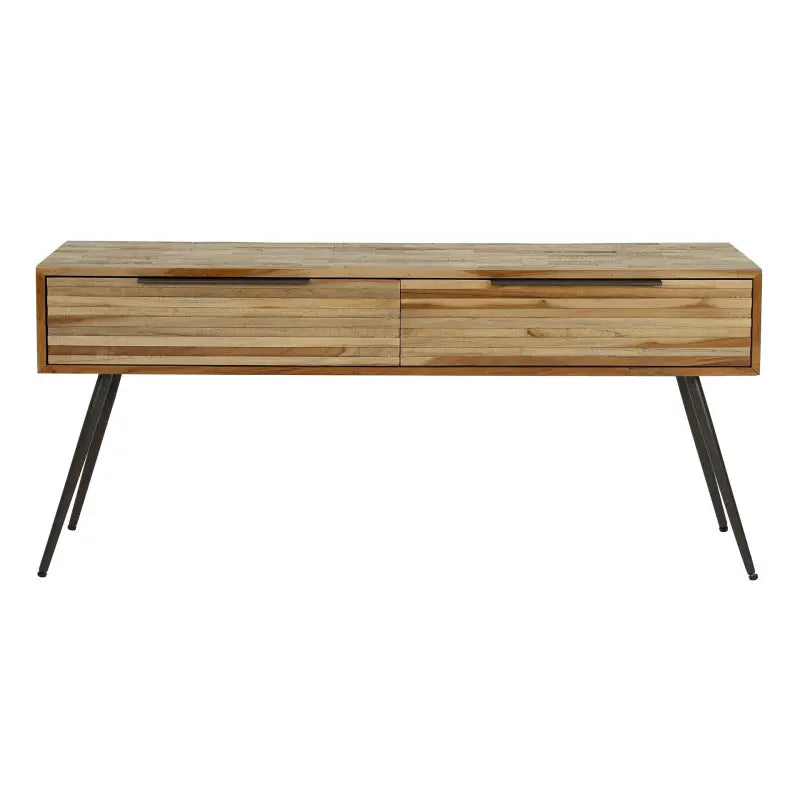 Meuble TV Industriel Bois De Teck Recyclé lyadesign 