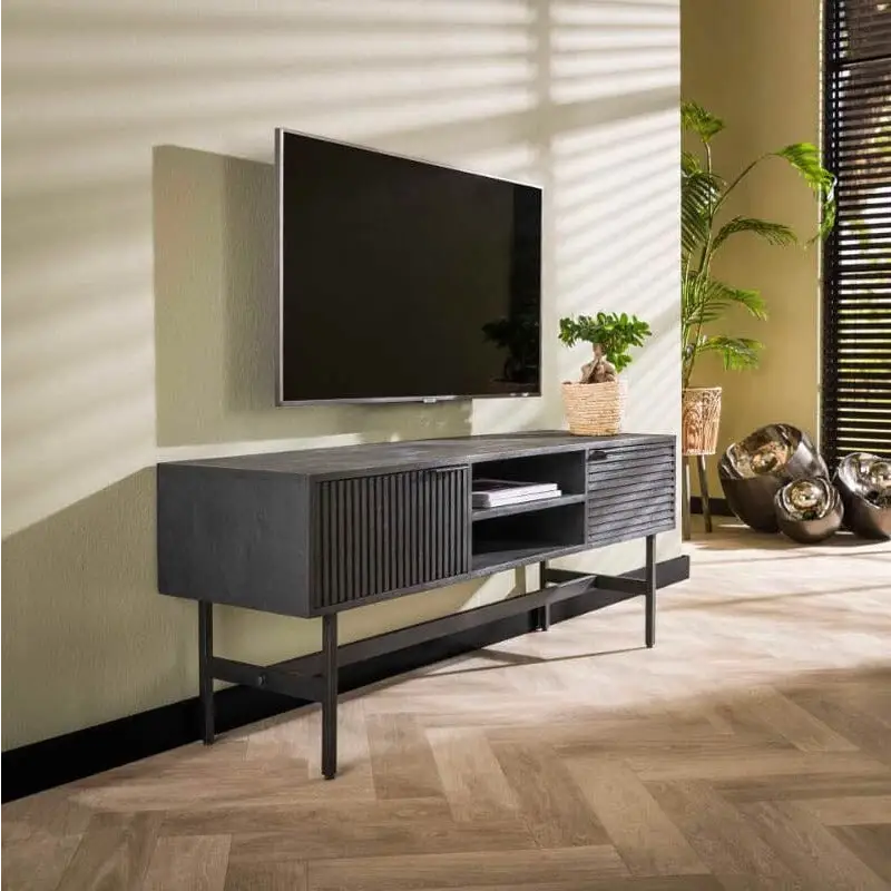 Meuble TV Bois Noir