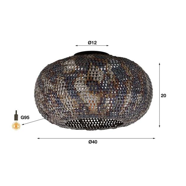 plafonnier vintage dimensions