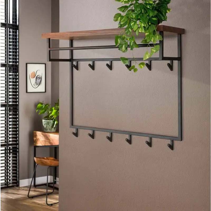 Porte - Manteau Mural Industriel 12 Crochets