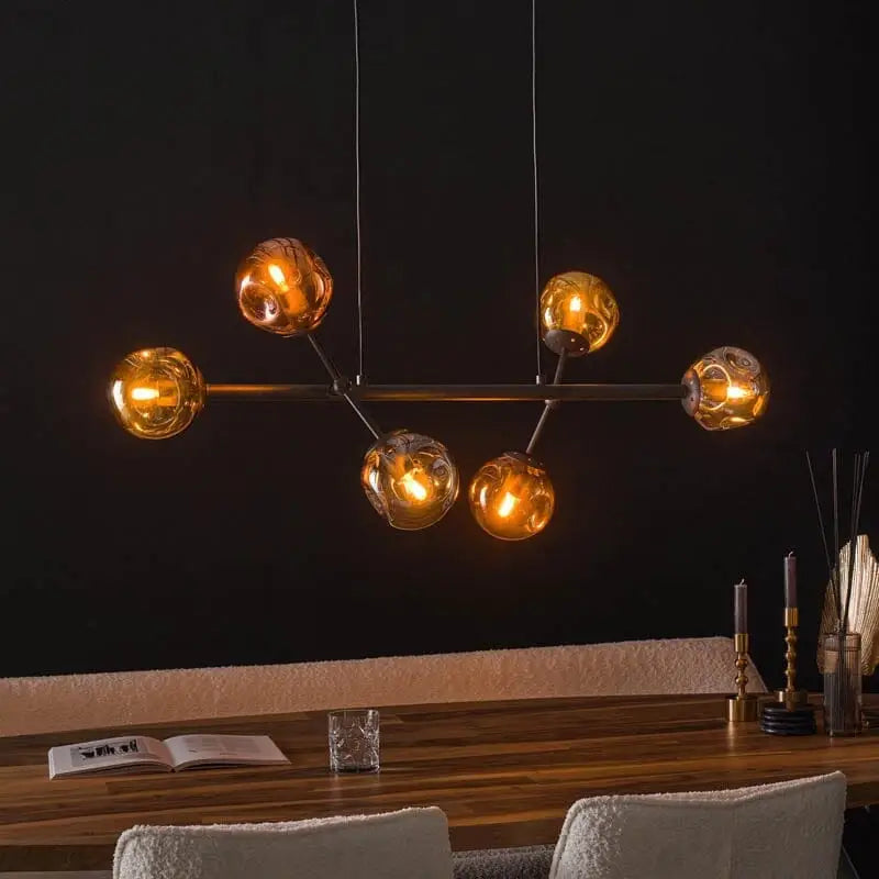 Suspension 6 Lampes Verre