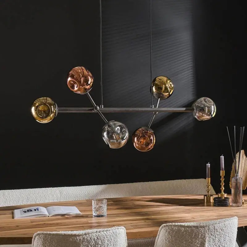 Suspensions 6 Lampes Verre