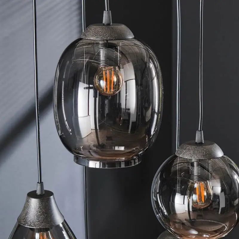 abat-jour de la Suspension en Verre Coloré à 5 Lampe