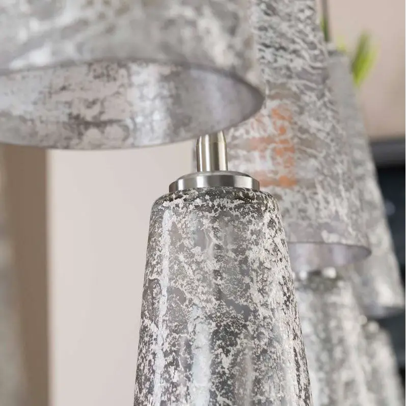 Suspension Industrielle Verre 7 Cônes Marbrés lyadesign 