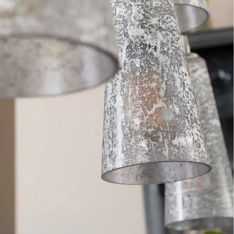 Suspension Industrielle Verre 7 Cônes Marbrés lyadesign 