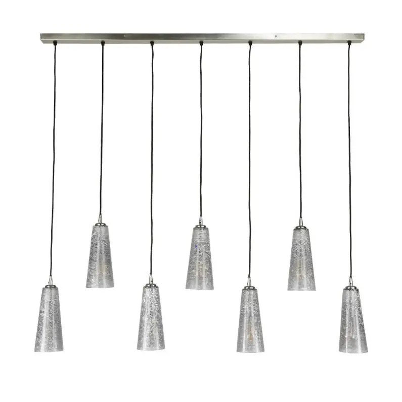 Suspension Industrielle Verre 7 Cônes Marbrés lyadesign 
