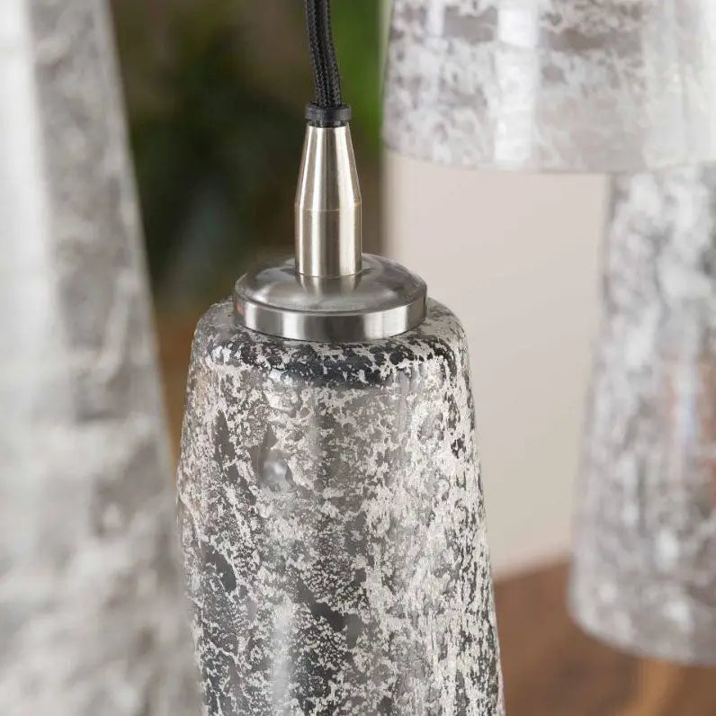 Suspension Industrielle Verre 7 Cônes Marbrés lyadesign 