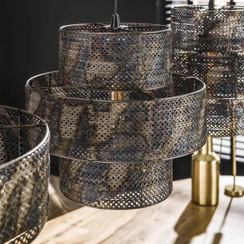 Les details de Suspension Luminaire Industriel 3 Lampes.