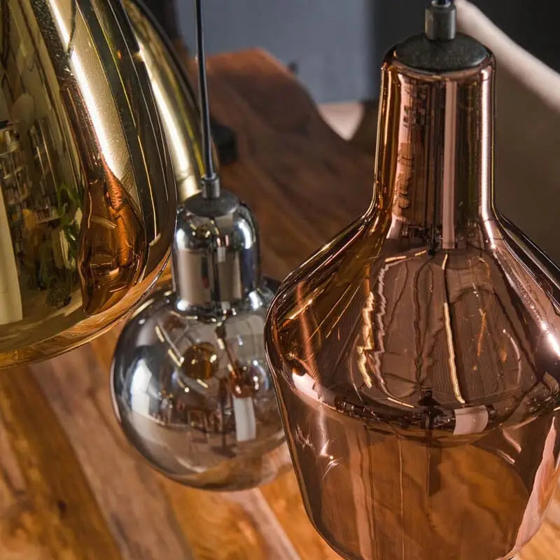 Détail en hauteur de la Suspension en Verre Coloré