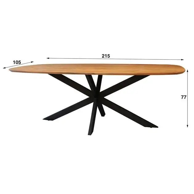 Table a manger bois massif  dimensions 215 cm