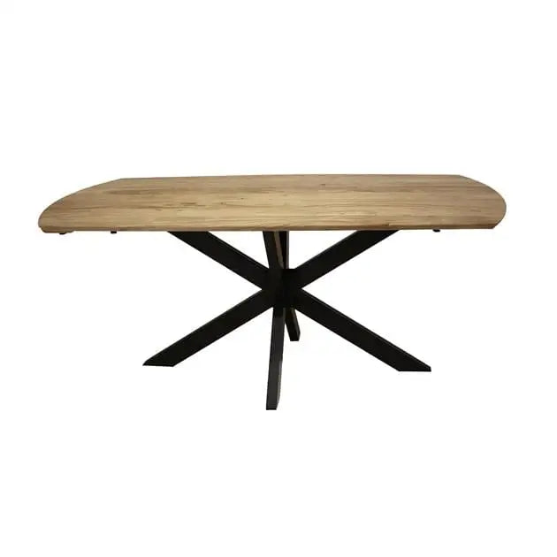 Table à manger rectangulaire extensible, combinant design élégant et fonctionnalité.