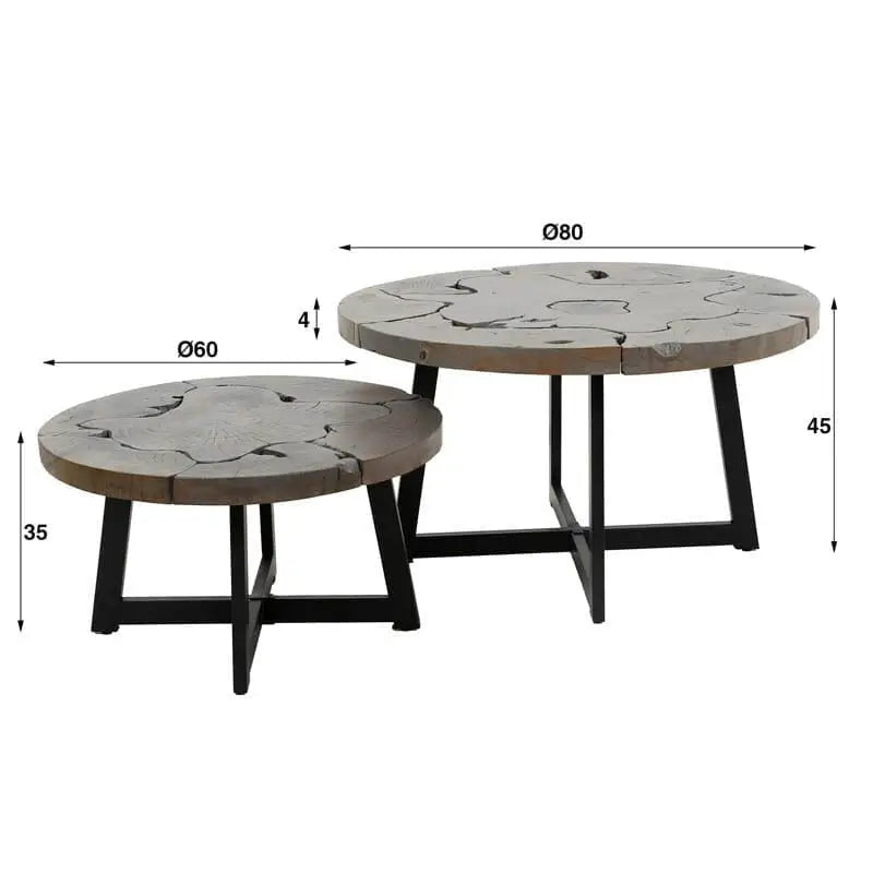  Photographie des tables basses gigognes dans un environnement lumineux et aéré, mettant en avant leur finition grise élégante et leur capacité à créer une atmosphère moderne et apaisante dans votre maison.