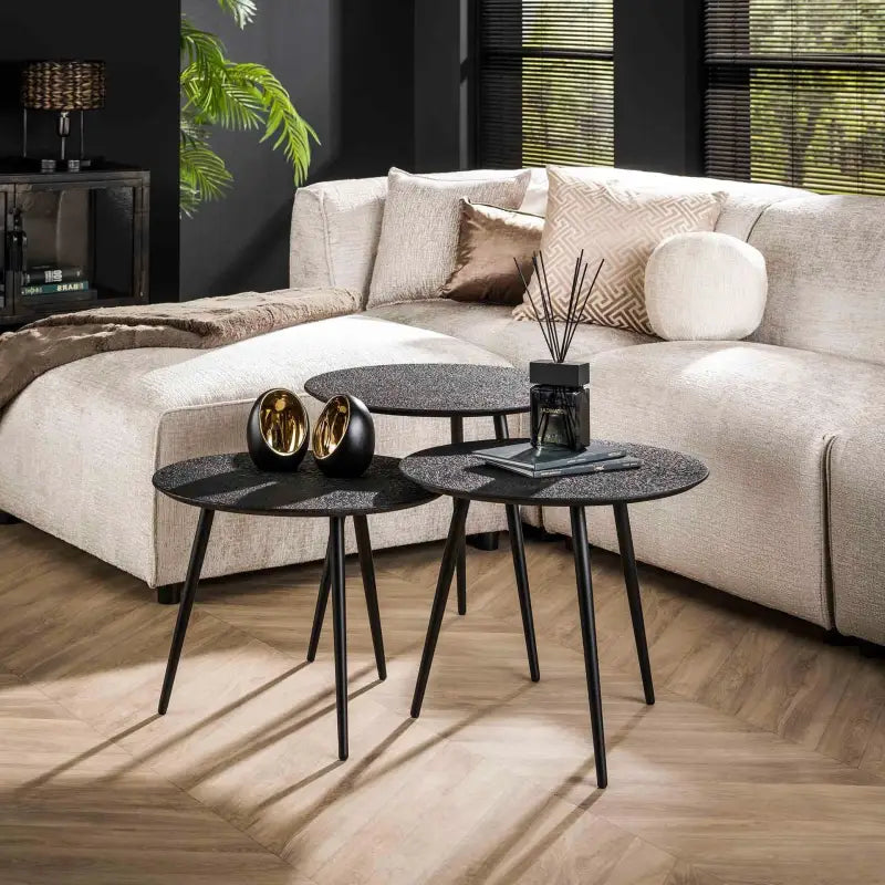 Table Basse Gigogne Ronde Métal