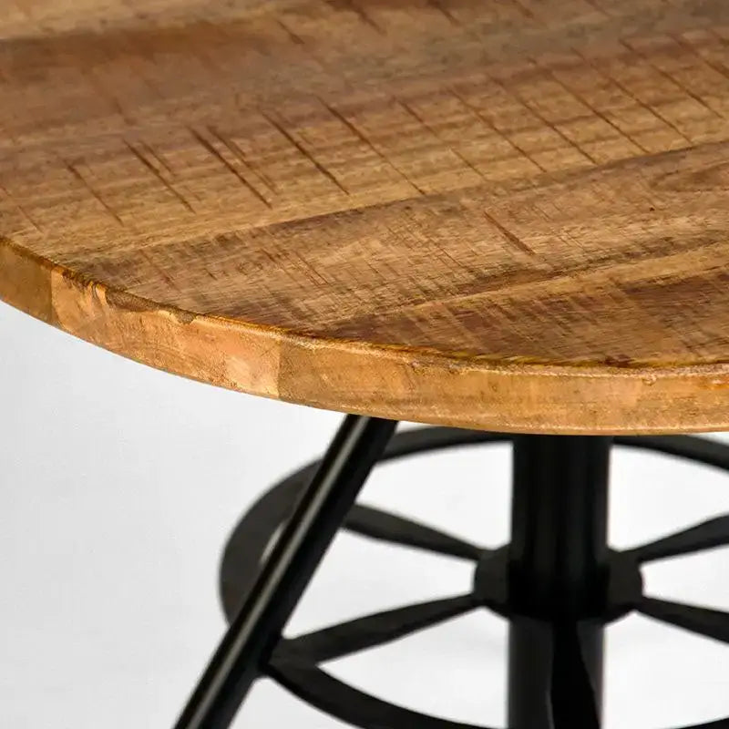 Table Basse Industrielle Ronde Trépied Métal 60x60 lyadesign 